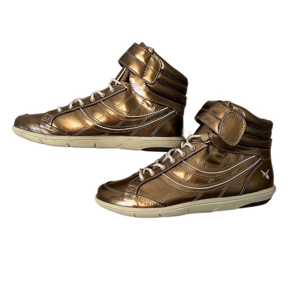 Chinese Laundry - Wash Bronze Metalic High Top Sneakers  Size 8M  New in Box